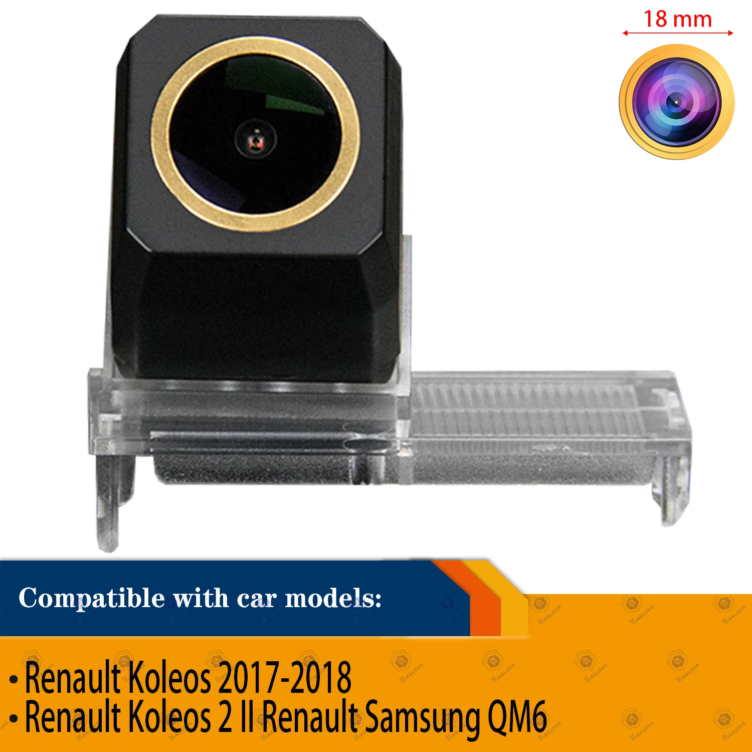 HD 1280x720p Золотая камера заднего вида для Renault Koleos 2 II 2016-2018 Samsung QM6 2016-on work