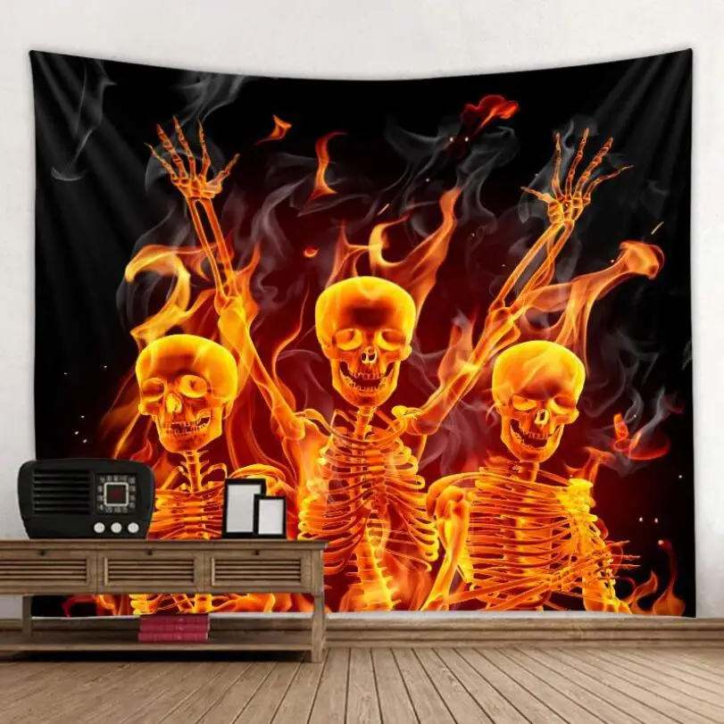 

Happy Halloween Череп 3D печать ing Забавный прямоугольный домашний Декор настенный Хэллоуин вечерние стене висит стиль-7