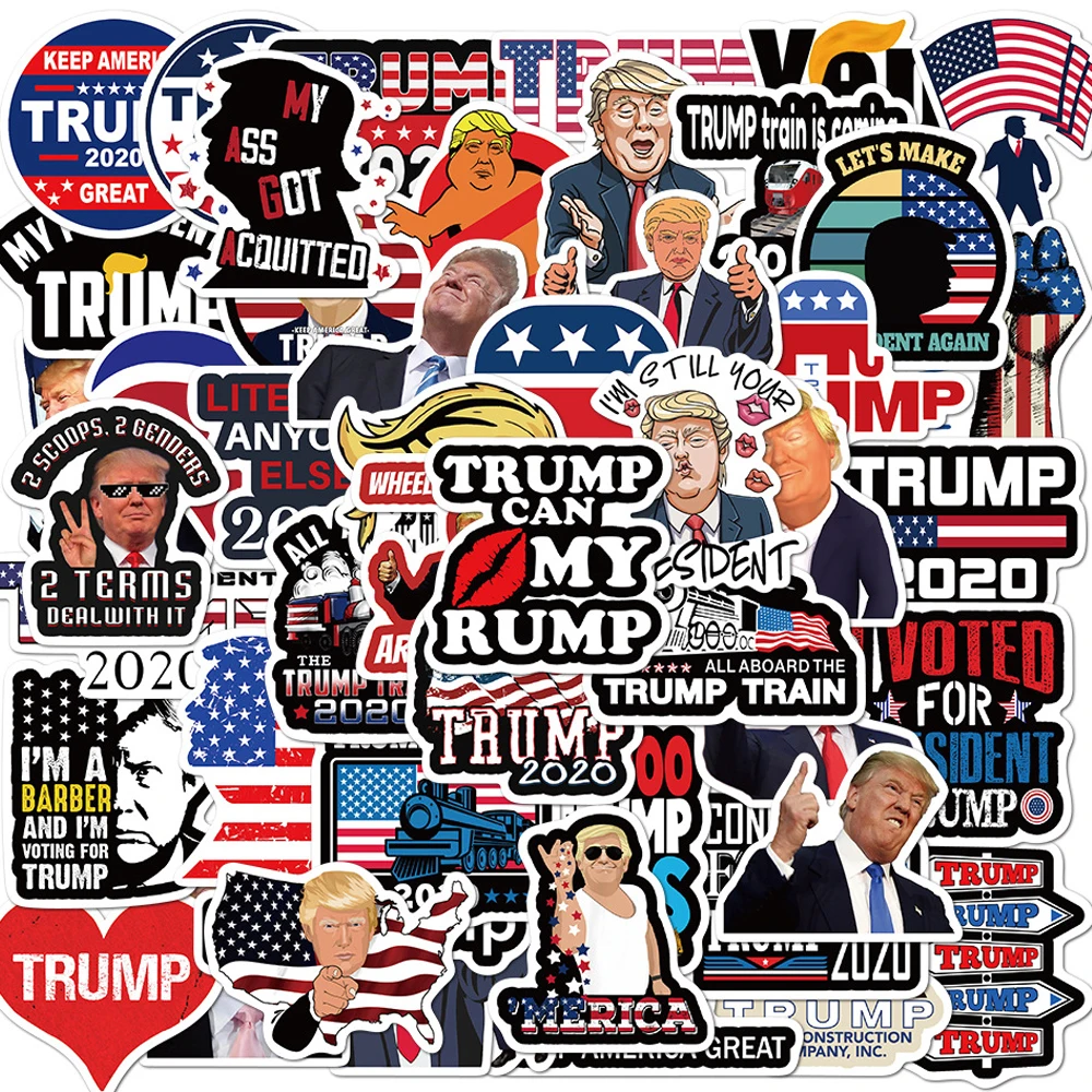 10/30/50 шт. забавные наклейки Трампа для скрапбукинга водонепроницаемые скейтборда