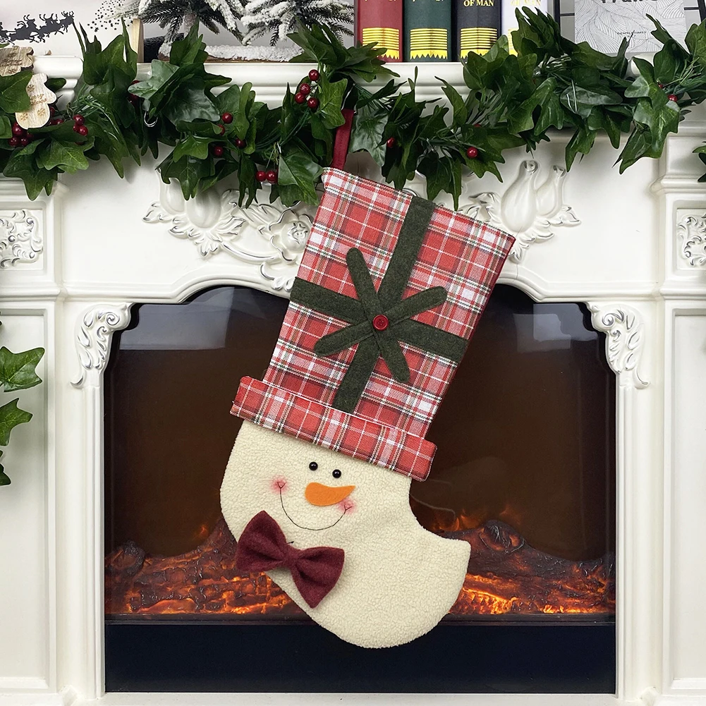 Новый год 2021 Рождественский чулок новогодний мешок Подарочный для конфет