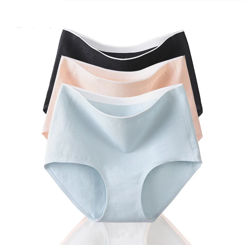 

Women Panties Lady Soft Cotton Underwear Girls Breathable Seamless High Waist Briefs Women Cute Sexy Lingerie Intimates