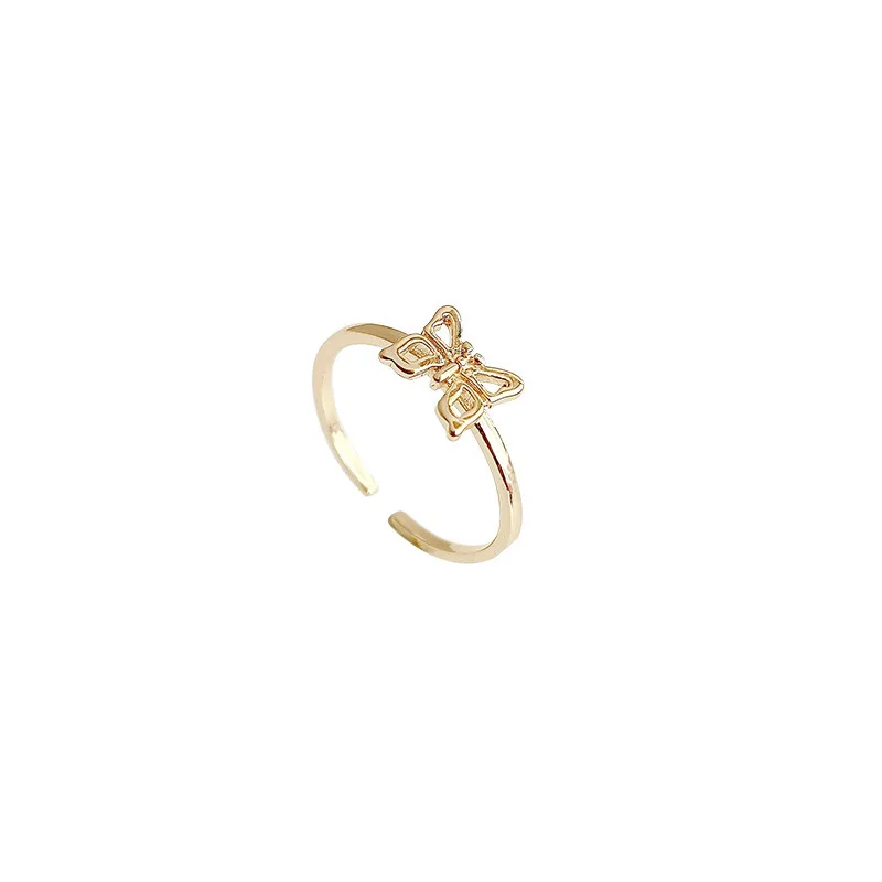 

POTCET Korea 2021 Fashion Trend Women's Butterfly Open Rings Temperament Geometric Trend Retro 2021 Jewelry Free Shipping