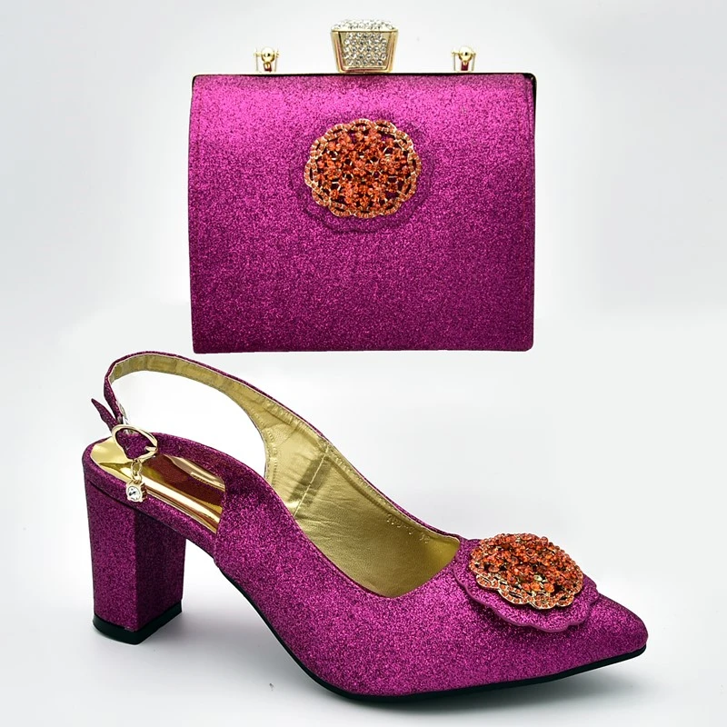 Новое поступление итальянский комплект из туфель и сумочки для свадьбы женские