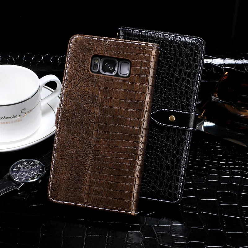 ITien Deluxe кожаный чехол для Samsung Galaxy S8 Защитный флип ТПУ силиконовый Etui кошелек