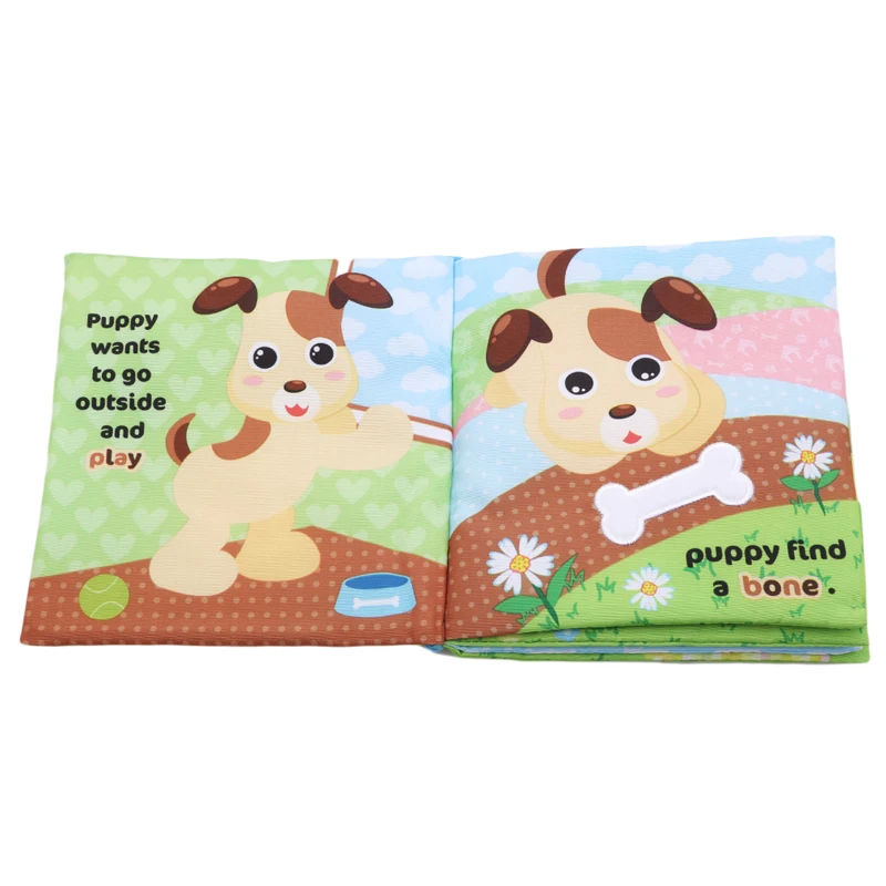 

1 Piece Baby Toys Infant Baby Rattles Early Development Animal Print Cloth Books Colorful Educational Unfolding Activity Book