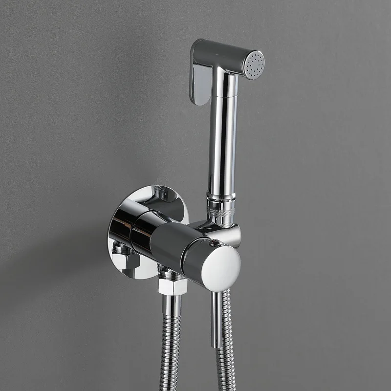 bathroom concealed hot and cold bidet spray set rose goldgoldchrome brass handheld sprayer toilet faucet free global shipping