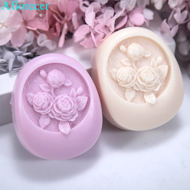 

Rose Flower Shape Silicone Soap Mold Reusable Silicone Molds For DIY Homemade Craft Soap Making Party Favors