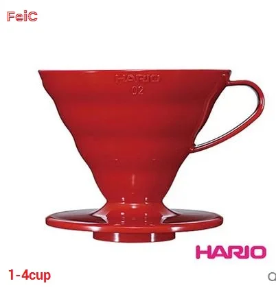 FeiC 1 шт. 3 цвета кофейная капельница hario V60 термостойкая полимерная VD 02 4 чашки для
