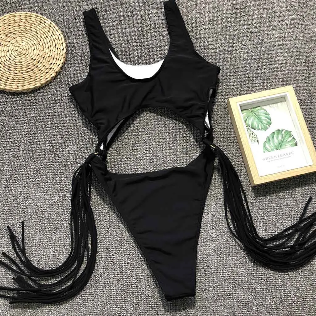 

2020 New Swimsuit High Leg Cut Swimwear Set Sexy Halter Bandeau Hollow Out Swimsuits Push-Up High Waist Bather Female Swimwear