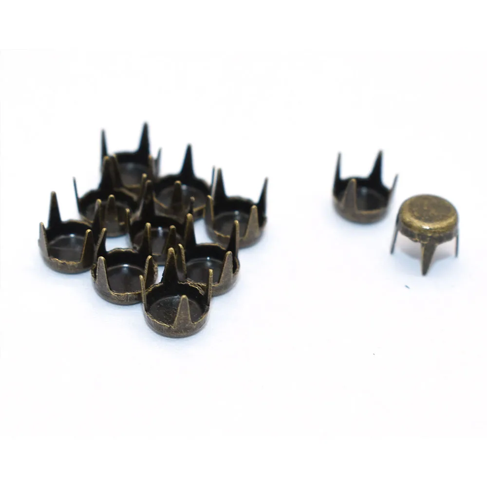 Античные бронзовые круглые плоские заклепки 4 конические шипы головки для