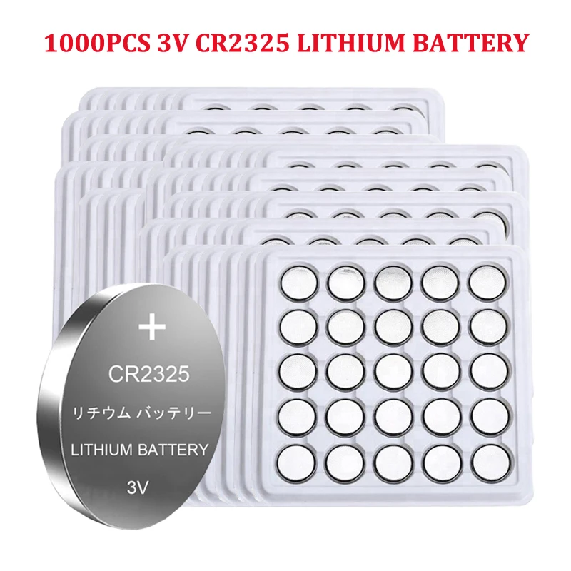 

1000pcs CR2325 3V BR2325 ECR2325 CR 2325 Lithium Battery Button Cell Batteries For car key High-Performance button cell