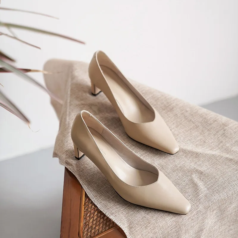 Женские туфли-лодочки из натуральной кожи на весну-лето | Обувь