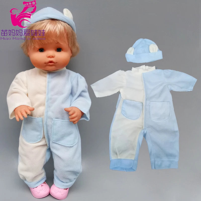 

16 inch baby doll boy rompers for 40cm Nenuco clothes Ropa y su Hermanita kids toys outwear