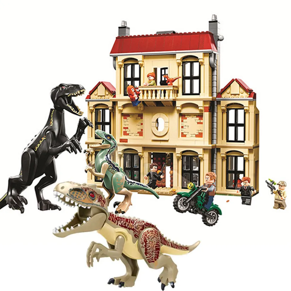 

In stock Dinosaur Jurassic World Indoraptor Rampage At Lockwood Estate Model Building Blocks Toys For Children