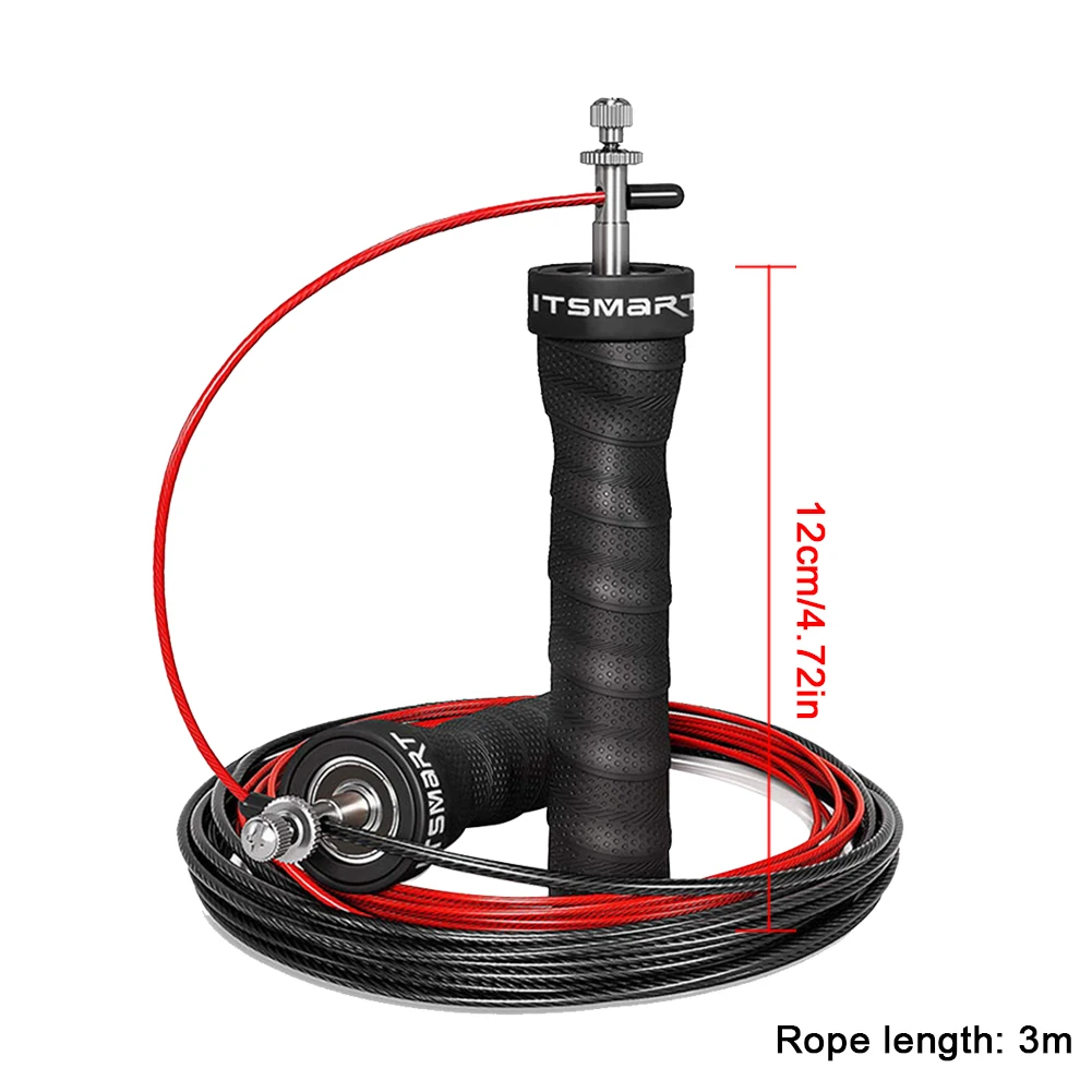 

Extra Weight Ball-Bearing Skipping Rope Tangle-Free with Two Interchanging Jump Rope(9.8ft) for Speed Training Fitness Gym