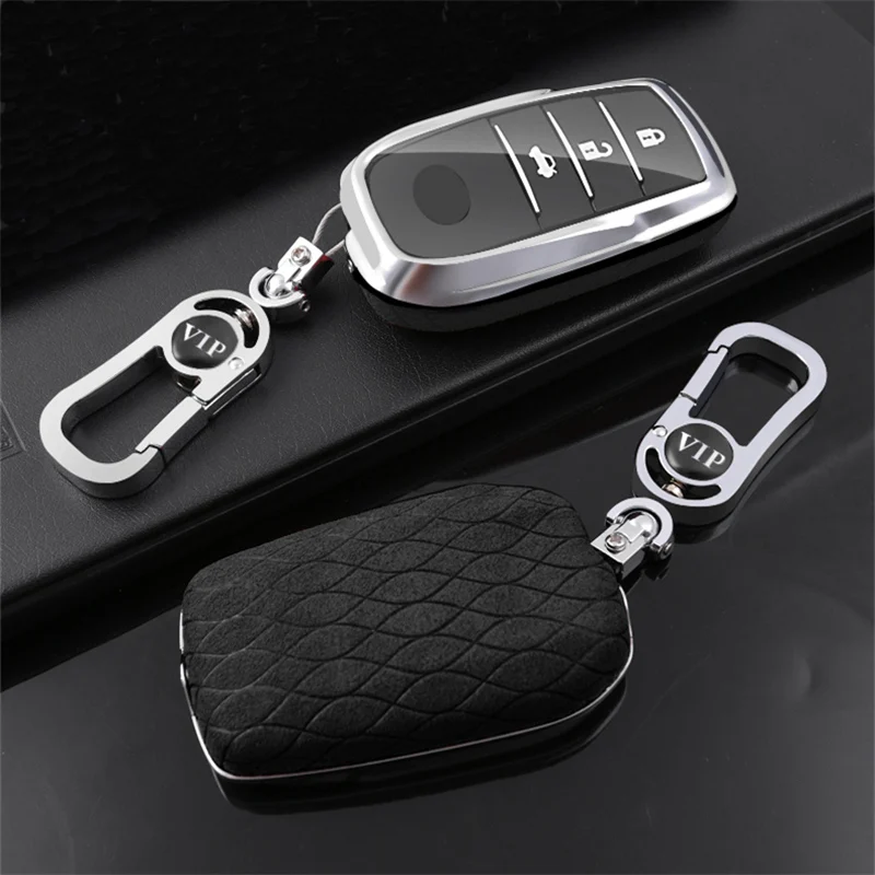 

Suede Leather full cover car Remote key case For Toyota CROWN Camry COROLLA Auris Corolla Avensis Verso Yaris Aygo Scion TC IM