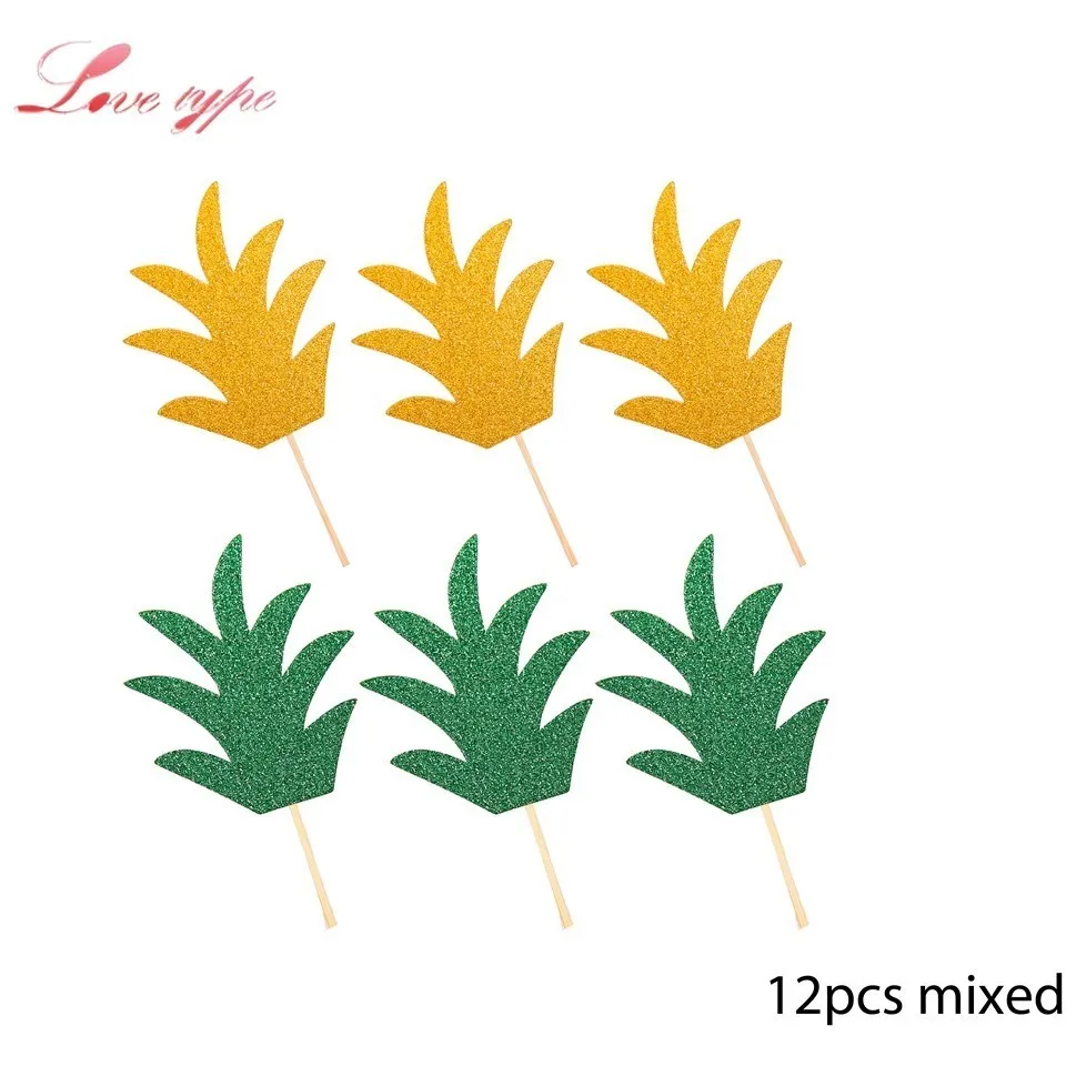 Топперы для капкейков в виде ананаса пальм и фламинго 1 комплект | Дом сад