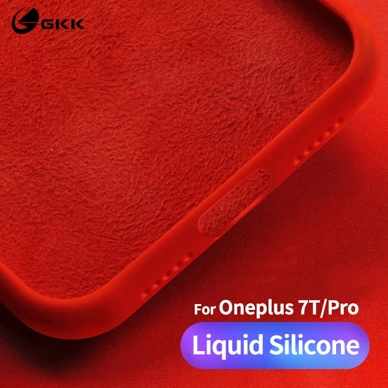 Оригинальный чехол GKK из жидкого силикона для Oneplus 7 7t Pro противоударный Pro|Бамперы|