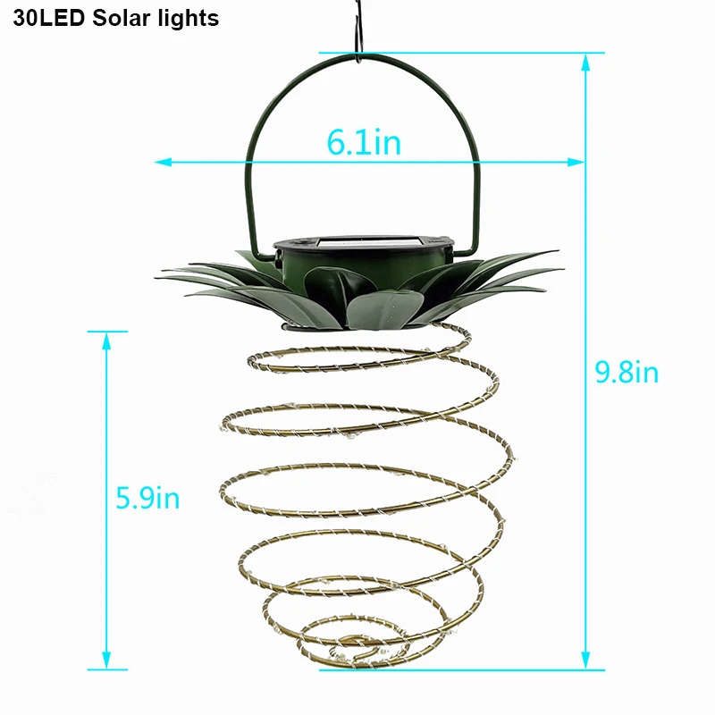

30 LED Hanging Solar Light Solar Pineapple Light Waterproof Solar Lantern For Garden Yard Patio Lawn Balcony Path Solar Lamp