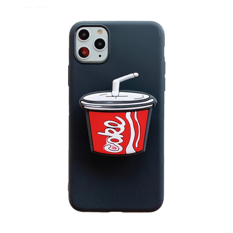 3D милый мягкий чехол для телефона Cartoo Drink Bottle cola iphone X XR XS 11 Pro Max 6S 7 8 plus