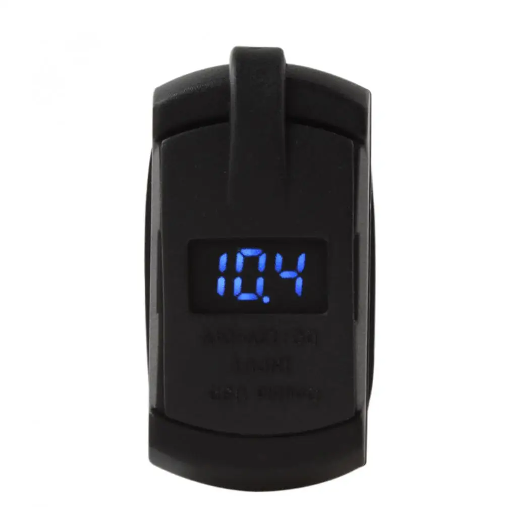 12V светодиодный двойной автомобиль 2 USB порт зарядное устройство с DC Вольтметр
