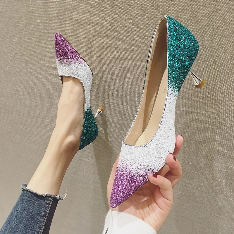 Свадебная обувь свадебные вечерние туфли на высоком каблуке новая модель