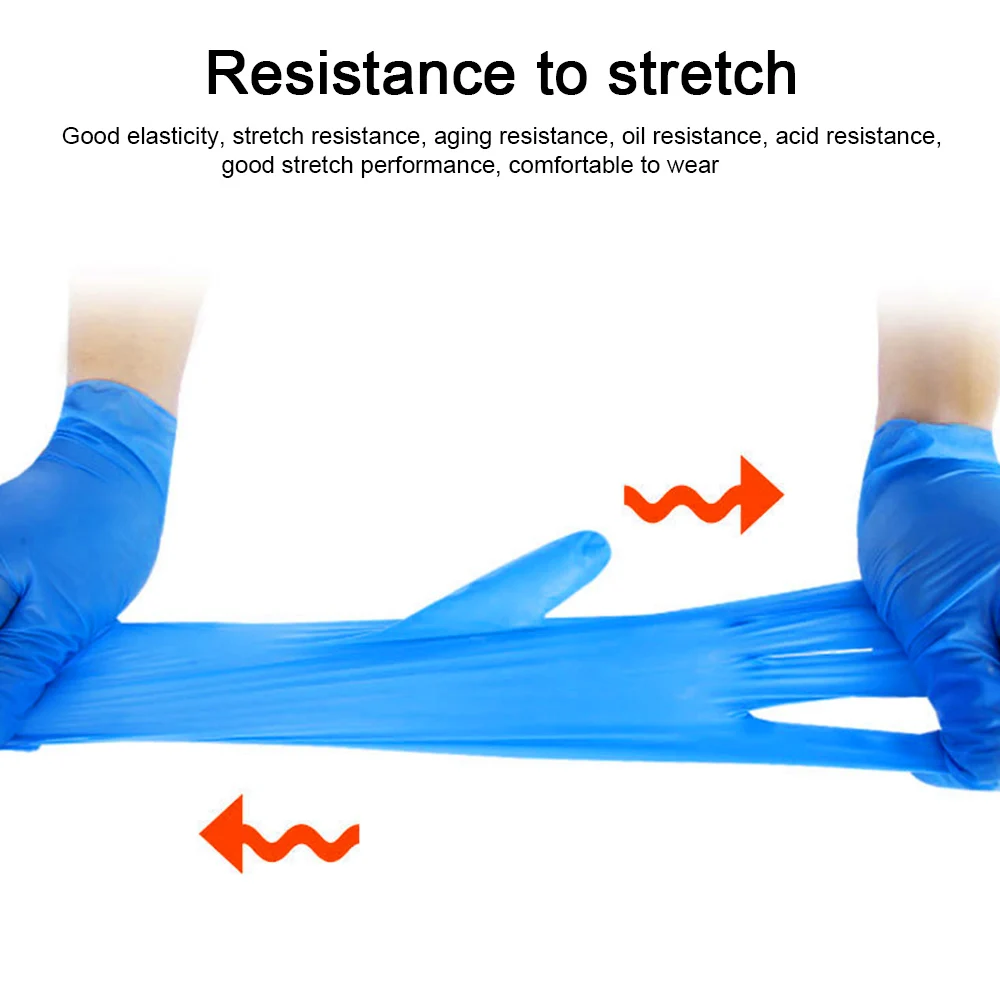 Перчатки одноразовые для мытья посуды универсальные синие 50 шт. | Дом и сад