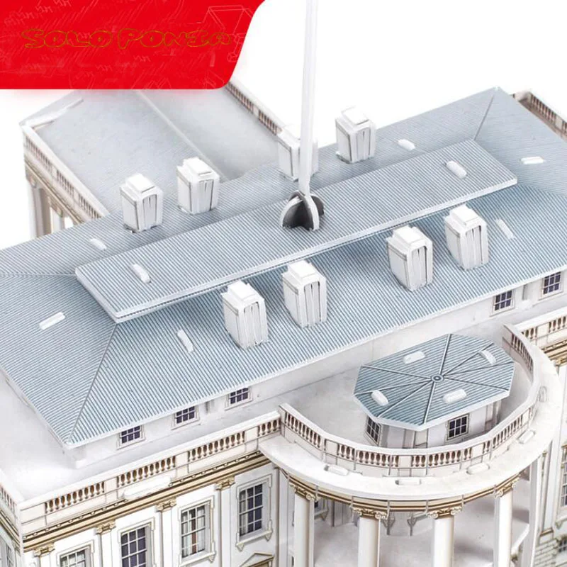 28 cm Model Cardboard 3d Three-dimensional Puzzle Creative DIY Assembling and Inserting Toys white house Building | Игрушки и хобби