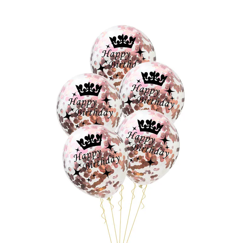 5pcs HB balloon 30th 40th 50th день рождения одноразовая посуда Взрослые День Рождения принадлежности для вечеринки воздушный шар вечерние украшения 30 40 50 лет - Цвет: 5pcs HB balloon
