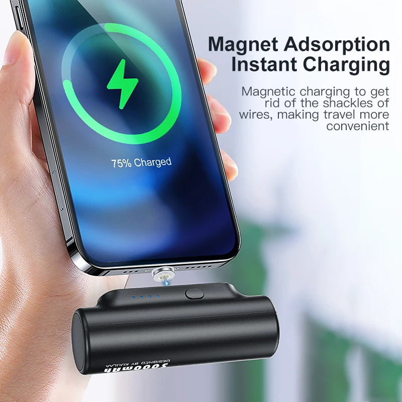 kuulaa power bank 3000mah magnetic mini portable wireless charger powerbank usb charger mobile phone external battery for xiaomi free global shipping