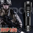 HEDELI Новый XHP100 двойной переключатель тактический флэш-светильник USB Перезаряжаемый Телескопический светильник водонепроницаемый охотничий фонарь светильник для самозащиты
