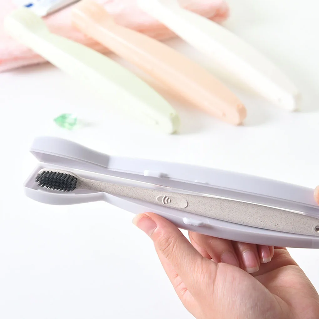 

Portable Plastic Toothbrush Storage Box Moisture-proof Travel Tooth Brush Holder Case 2.5x20cm