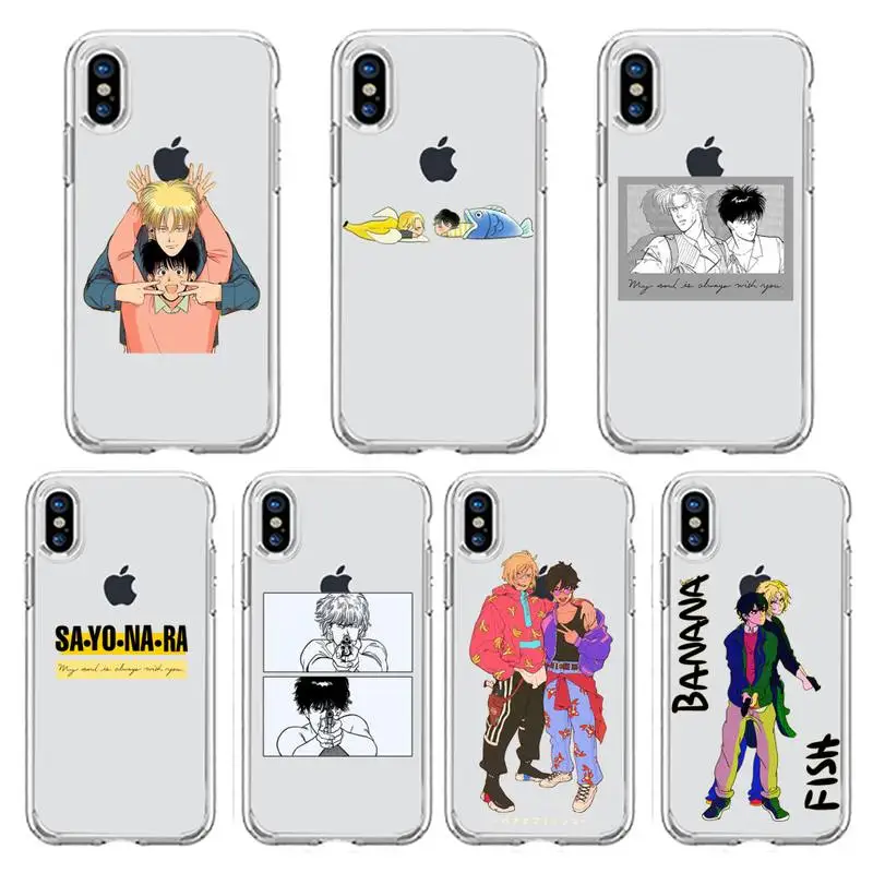 

Banana Fish Japan anime Phone Case Transparent soft For iphone 5 5s 5c se 6 6s 7 8 11 12 plus mini x xs xr pro max