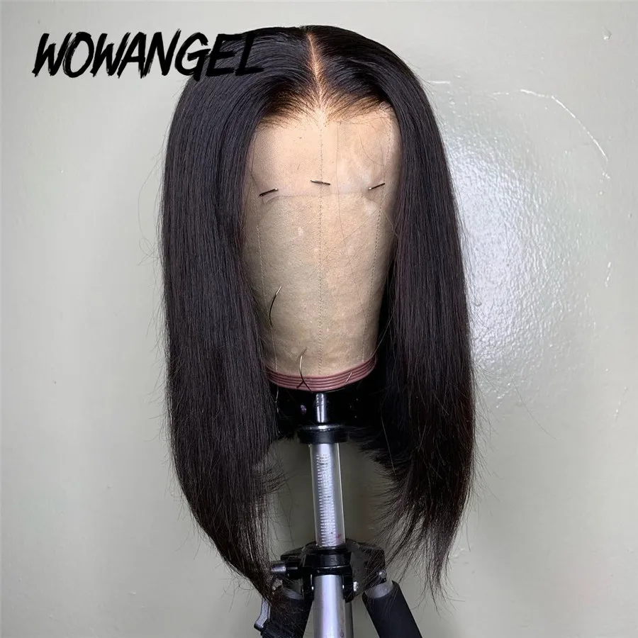 Парик короткий из человеческих волос 13 х4 дюймов незаметный | Шиньоны и парики