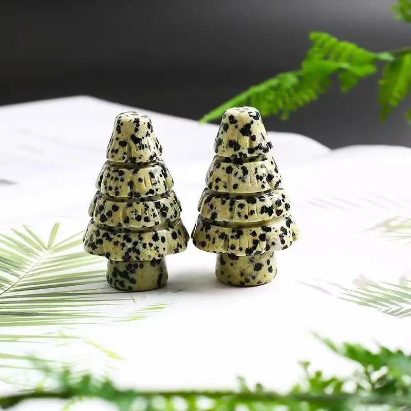 

2 inch Natural Hand Carved Christmas's Tree Healing Crystal for Gift 1pc