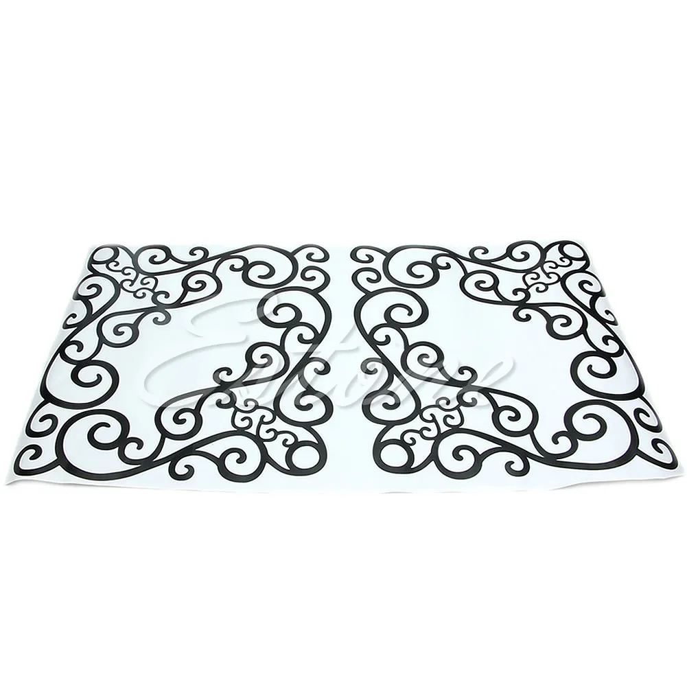 

4Pcs Wall Window Bath Room Mirror Glass Art Sticker Removable Paper Decal Decor