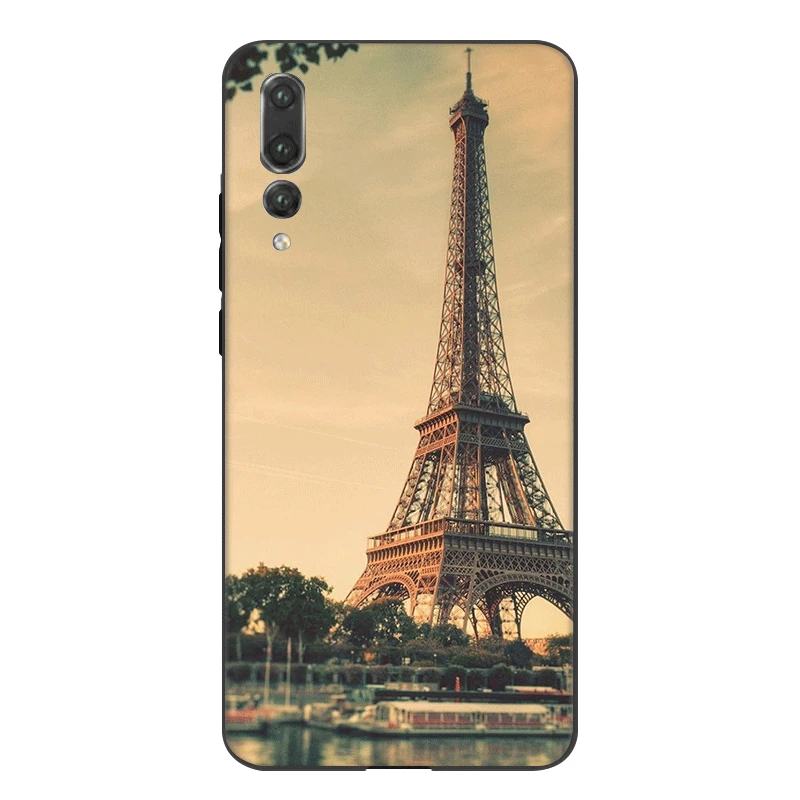 Чехол для мобильного телефона из ТПУ чехол huawei Y6 Y5 Y7 Y9 mate 10 20 Nova 2i 2 3 3i 4 Lite Pro Eiffel Tower