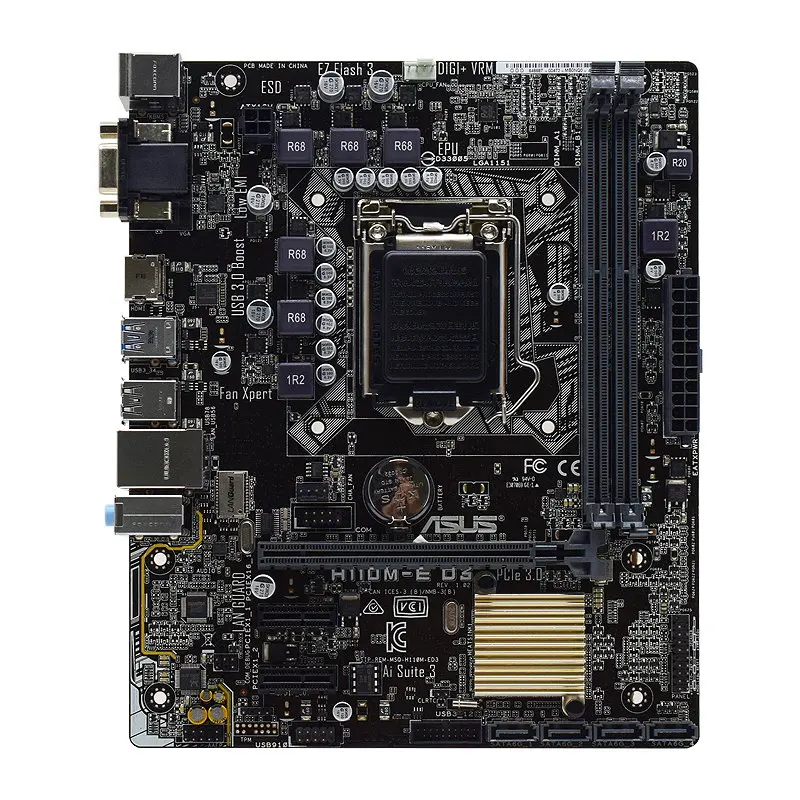 Десктопная Материнская плата ASUS H110M-E D3 LGA 1151 Intel H110 DDR3 Core i7/i5/i3 процессоры VGA SATA III