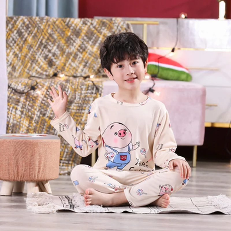 Весенне осенние комплекты детской пижамы пижама для девочек с длинными рукавами