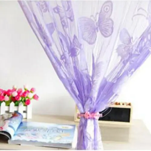 Модные тюлевые дверные занавески драпированные панели прозрачные шарфы