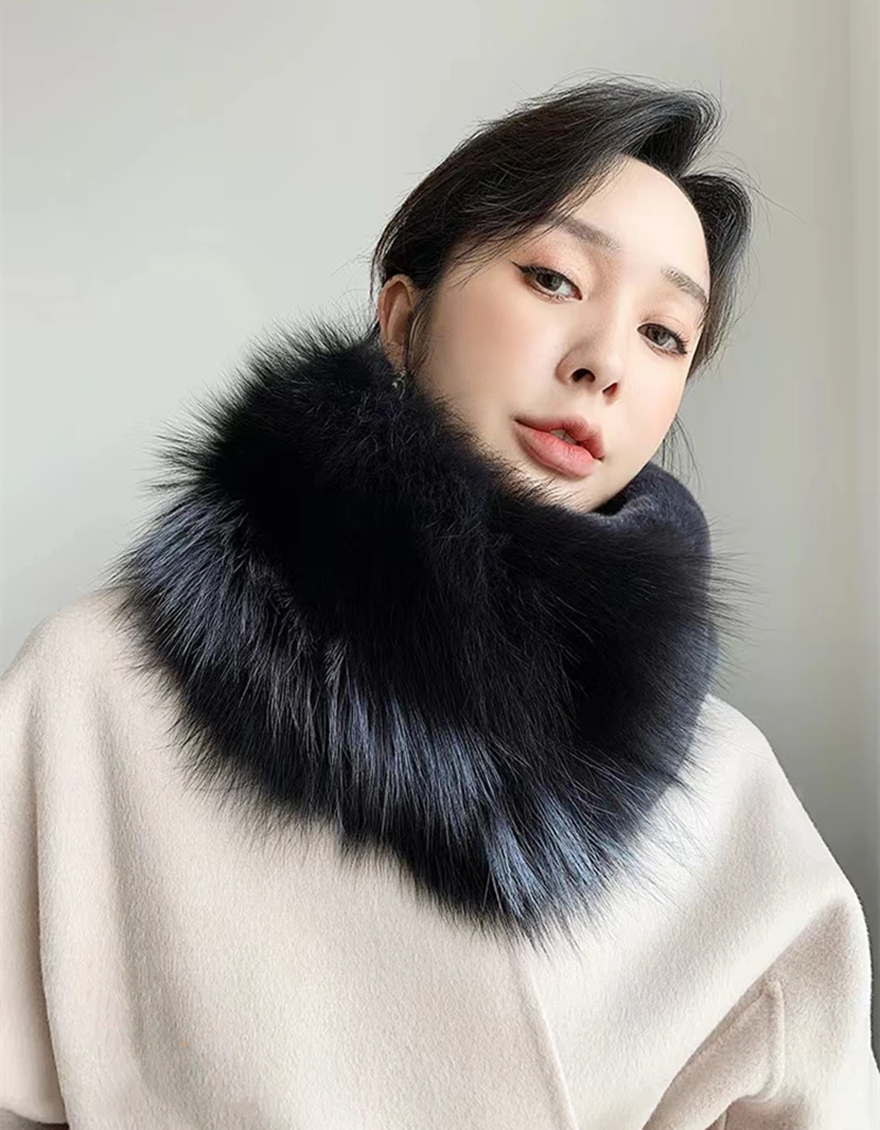 Новинка Роскошные зимние женские шарфы IANLAN из цельного меха кролика Рекс и лисы