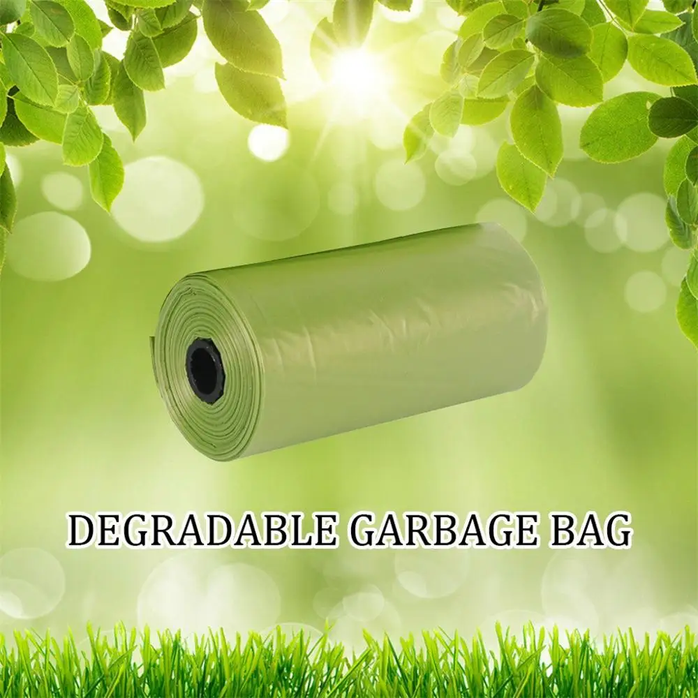 Disposable Degradable Garbage Bag Flat Mouth Environmental Protection Household Biodegradable rubbish bags refuse #309 | Дом и сад
