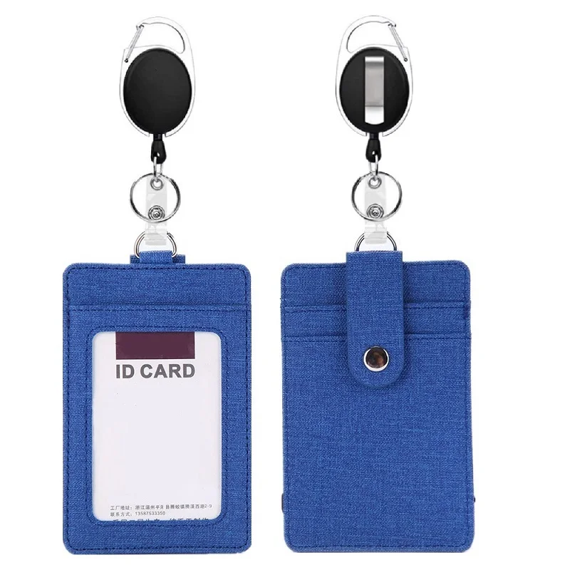1 шт. выдвижной держатель ID Badge PU кожаный чехол для проездного автобуса прозрачный