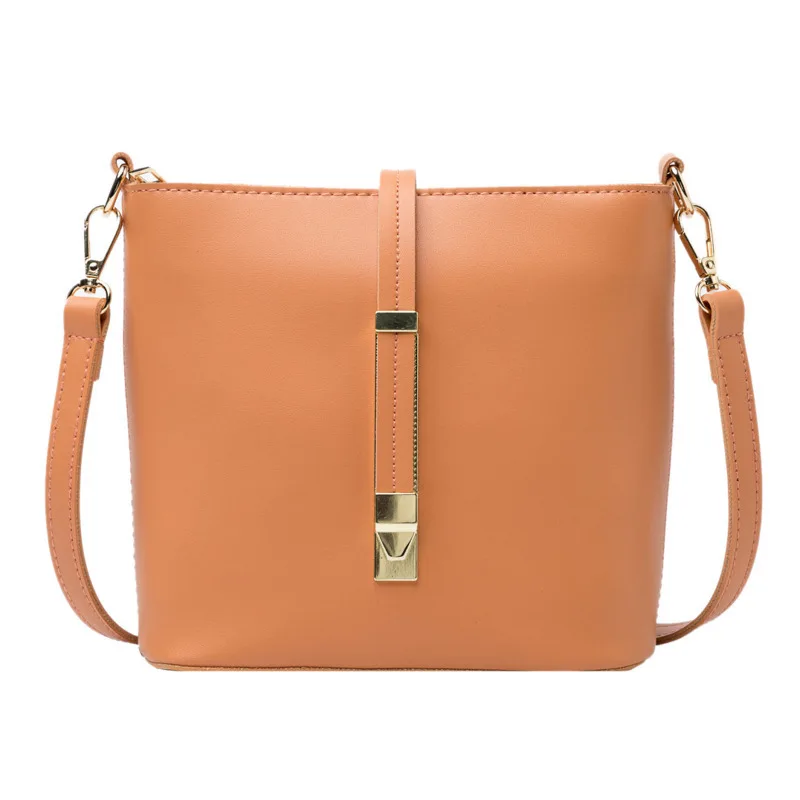 

Small Bag 2021 New Trendy Female Bag Spring Western Style Simple Single Shoulder Messenger Solid Color Bucket Bag