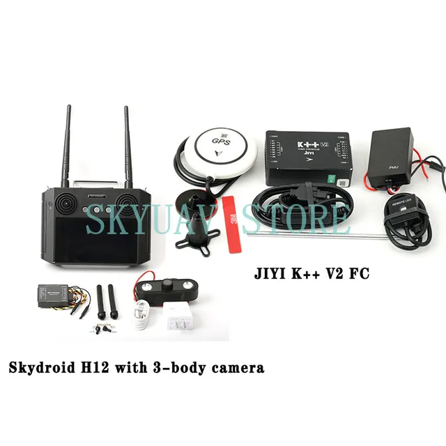 JIYI K++ V2 + Skydroid H12 with 3-body camera