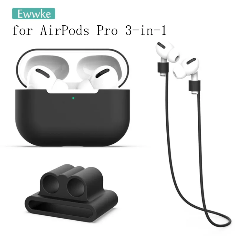 3 в 1 Мягкий силиконовый чехол для наушников Apple Airpods Pro Air Pods Airpodspro Bluetooth