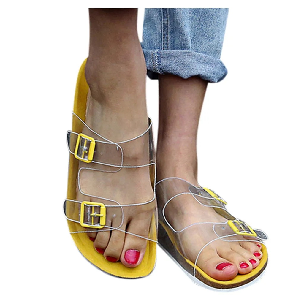 Сандалии SAGACE женские прозрачные мягкая нескользящая обувь плоская подошва