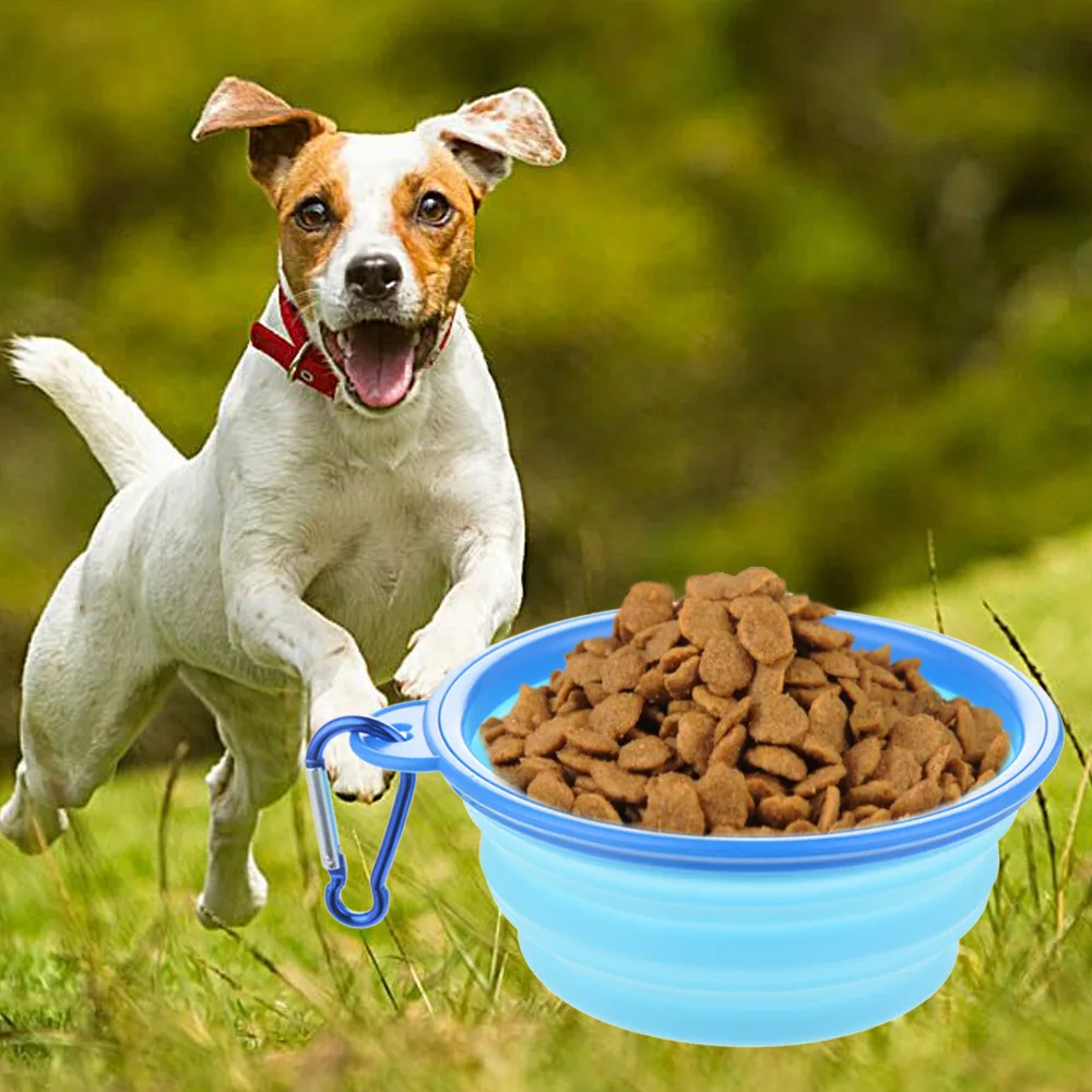 

1PC Collapsible Dog Bowls for Travel Dog Portable Water Bowl for Dogs Dish for Traveling Camping Walking Puppy Food Containe