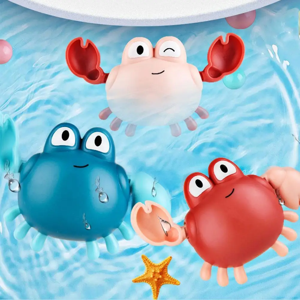

Cartoon Animal Crab Classic Baby Water Toys Summer Bathroom Chain Clockwork Baby Swimming Bath Toy