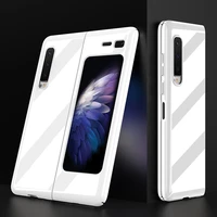 luxury clear phone case for samsung fold solid color fashion for samsung galaxy z fold 1 anti fall full protective coque funda